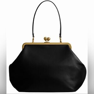 SOLD Coach Black and Gold Frame Shoulder Bag